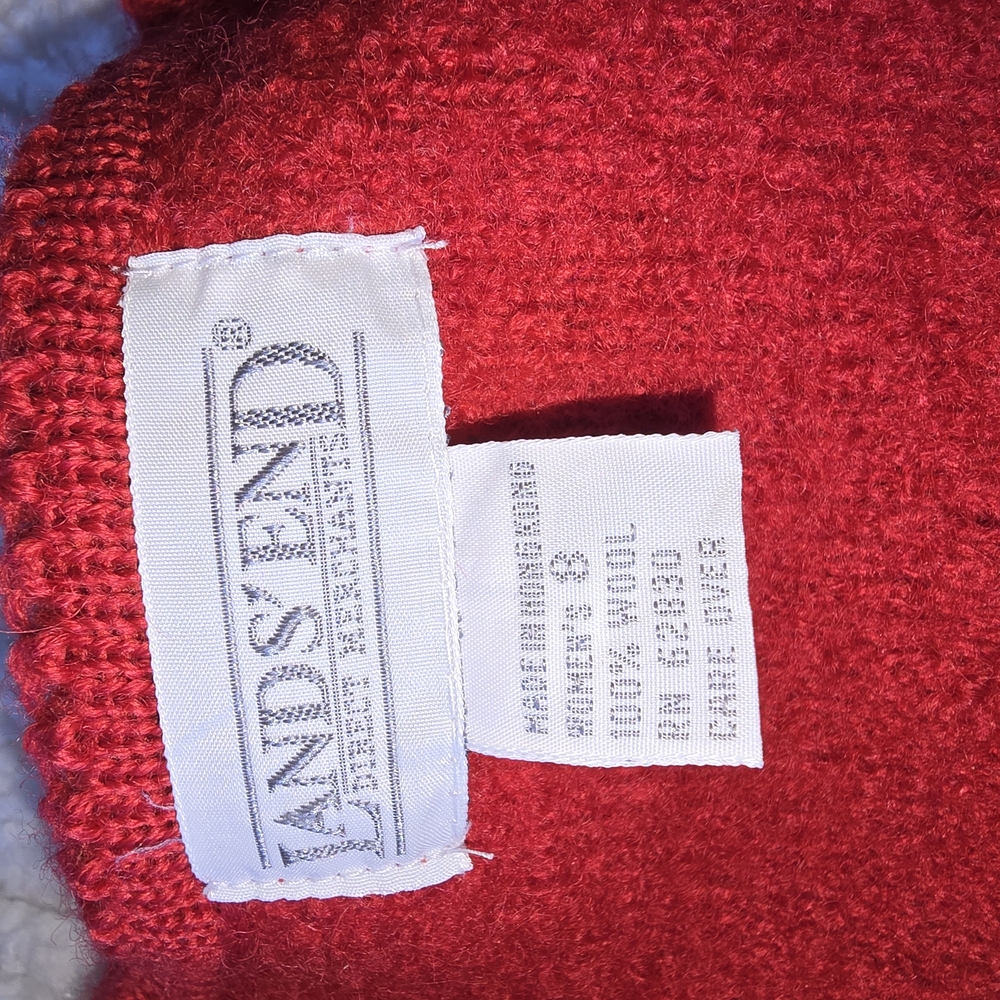 Red Button-Up Wool Jacket - Picture 2 of 4